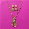Antique Classic Pendant Set With Matte Gold Plating