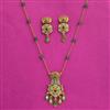 Antique Classic Pendant Set With Matte Gold Plating