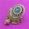 Antique Adjustable Ring With Matte Gold Plating