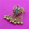 Antique Adjustable Ring With Matte Gold Plating