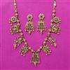 Antique Classic Necklace Set With Matte Gold Plating