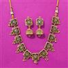 Antique Classic Necklace Set With Matte Gold Plating