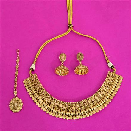 Antique Mukut Necklace With Gold Plating