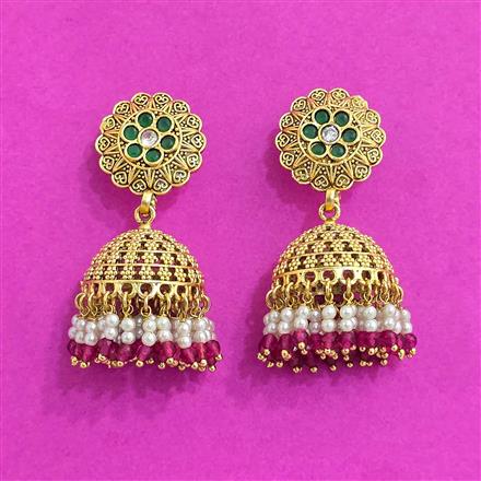Antique Jhumki With Gold Plating