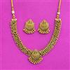 Antique Temple Necklace With Matte Gold Plating