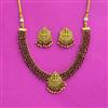 Antique Temple Necklace With Matte Gold Plating