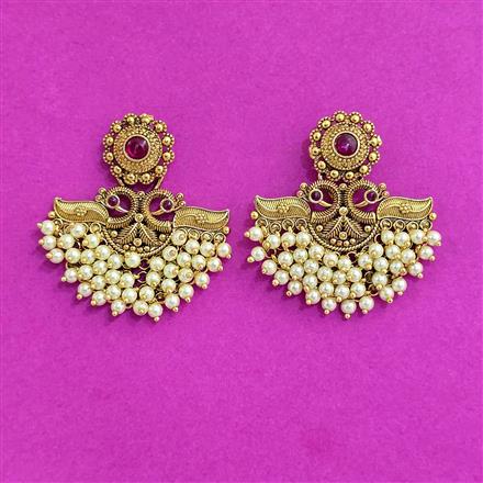 Antique Classic Earring With Matte Gold Plating
