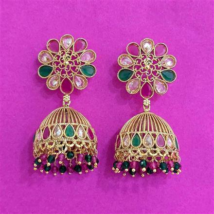 Antique Jhumki With Gold Plating
