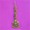 Antique Temple Tikka With Matte Gold Plating