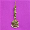 Antique Temple Tikka With Matte Gold Plating
