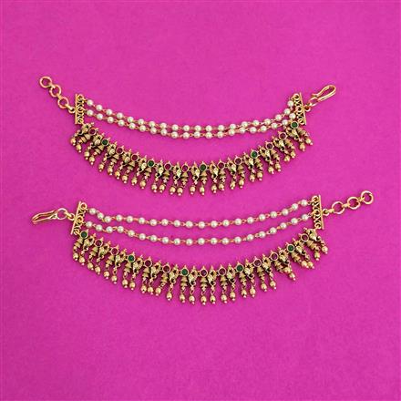 Antique Classic Ear Chain With Matte Gold Plating