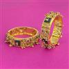 Antique Openable Bangles With Matte Gold Plating