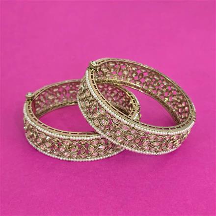 Antique Openable Bangles With Mehndi Plating