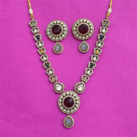 Antique Classic Necklace With Mehndi Plating