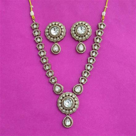 Antique Classic Necklace With Mehndi Plating