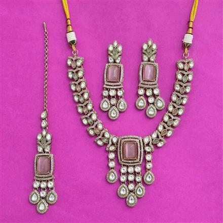Antique Classic Necklace With Mehndi Plating