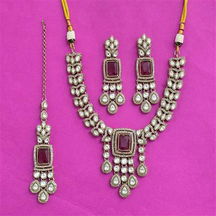 Antique Classic Necklace With Mehndi Plating