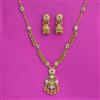 Antique Classic Pendant Set With Matte Gold Plating