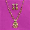 Antique Classic Pendant Set With Matte Gold Plating
