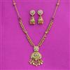 Antique Classic Pendant Set With Matte Gold Plating