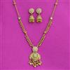 Antique Classic Pendant Set With Matte Gold Plating