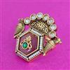 Antique Adjustable Ring With Matte Gold Plating
