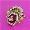 Antique Adjustable Ring With Matte Gold Plating