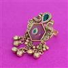 Antique Adjustable Ring With Matte Gold Plating