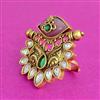 Antique Adjustable Ring With Matte Gold Plating