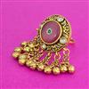 Antique Adjustable Ring With Matte Gold Plating