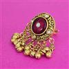 Antique Adjustable Ring With Matte Gold Plating