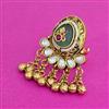 Antique Adjustable Ring With Matte Gold Plating