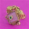 Antique Adjustable Ring With Matte Gold Plating