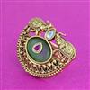 Antique Adjustable Ring With Matte Gold Plating