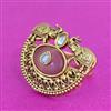Antique Adjustable Ring With Matte Gold Plating