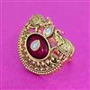 Antique Adjustable Ring With Matte Gold Plating