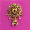 Antique Classic Hair Brooch With Matte Gold Plating