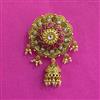 Antique Classic Hair Brooch With Matte Gold Plating