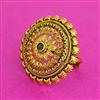 Antique Adjustable Ring With Matte Gold Plating