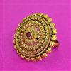Antique Adjustable Ring With Matte Gold Plating