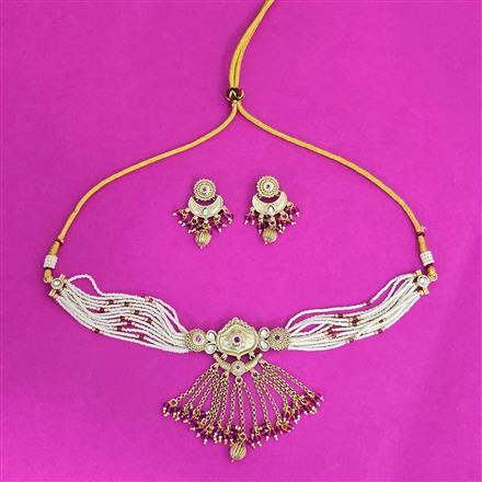 Antique Choker Necklace With Gold Plating