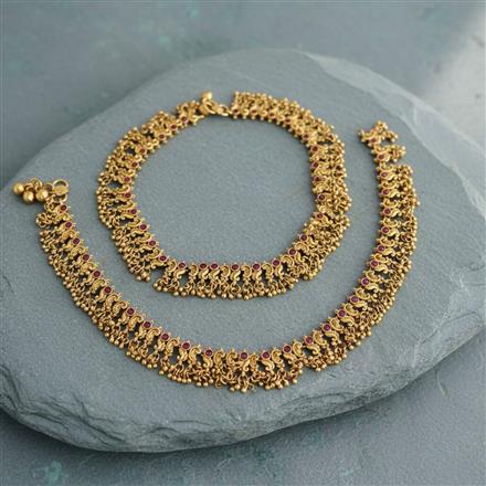 Antique Classic Payal With Matte Gold Plating