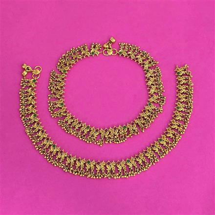 Antique Classic Payal With Matte Gold Plating