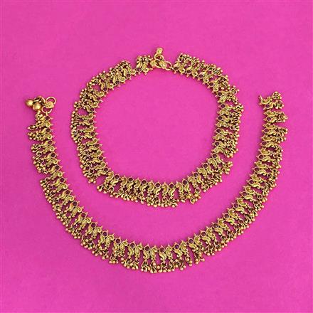 Antique Classic Payal With Matte Gold Plating