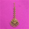 Antique Temple Tikka With Matte Gold Plating