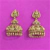 Antique Temple Earring With Matte Gold Plating