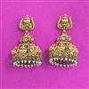 Antique Temple Earring With Matte Gold Plating