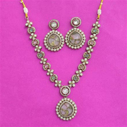 Antique Classic Necklace With Mehndi Plating