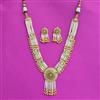 Antique Moti Necklace With Matte Gold Plating
