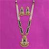 Antique Moti Pendant Set With Matte Gold Plating